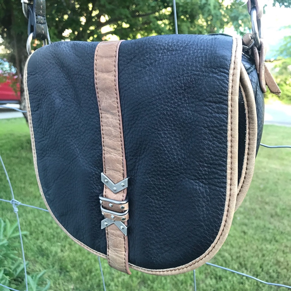 The Sak Black Leather Crossbody Purse